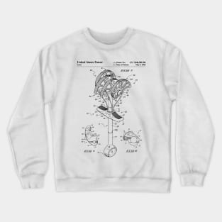 Climbing Anchor Patent - Rock Climber Art - Black And White Crewneck Sweatshirt